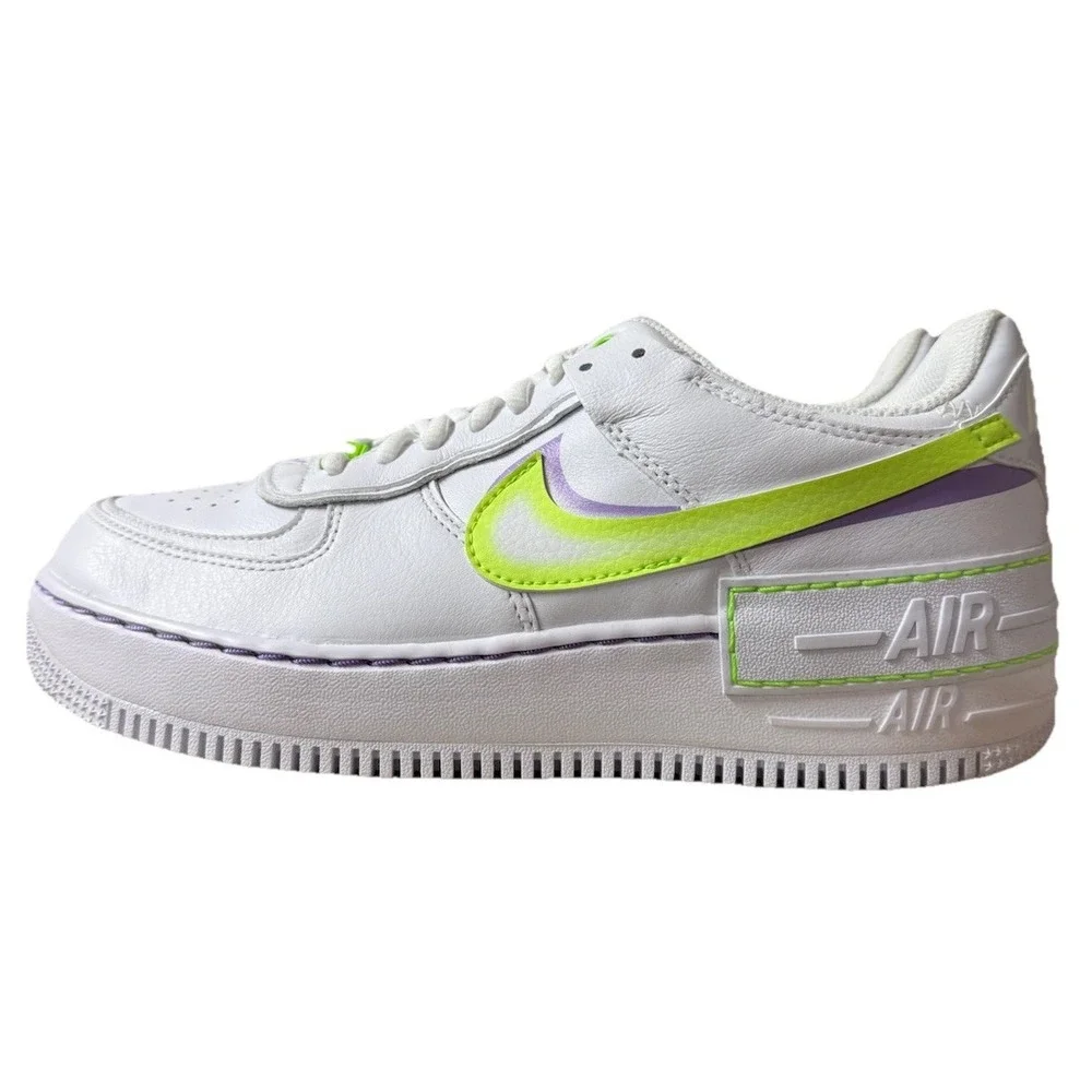 Nike Air Force 1 Low Shadow White Electric Green DD9684-100 Size Women 9 Men 7.5